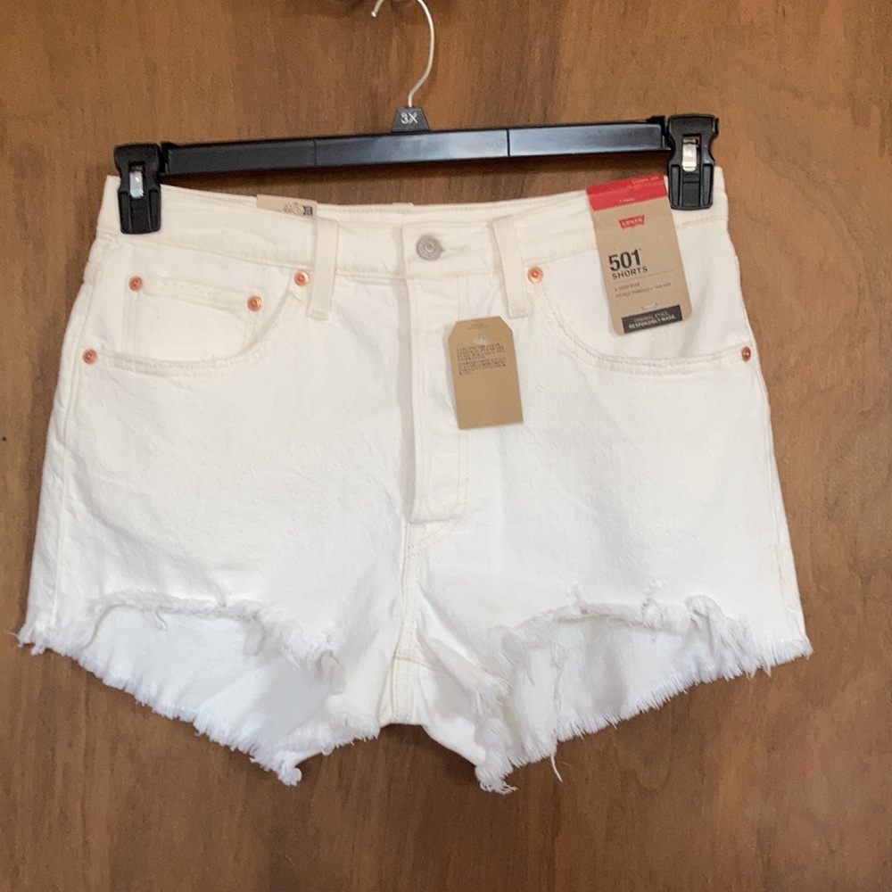 Levi’s distressed high rise 501 jean denim short cutoff vibe Size 31 - Picture 5 of 17